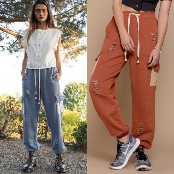 Stylish Blue Jogger Pants - Picture 5 of 5